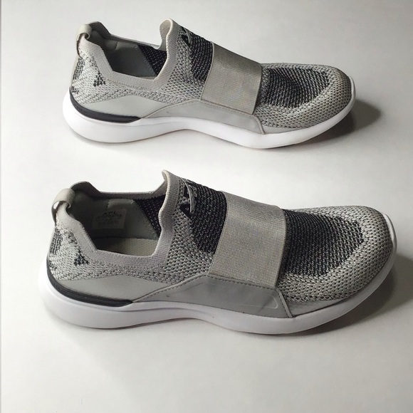 APL TechLoom Bliss Sneakers in Metallic Silver/White/Black. - Picture 7 of 16